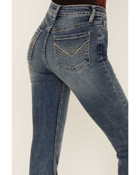 Image #4 - Idyllwind Women's Belmont Medium Wash High Risin' Seamed Front Sanding Bootcut Jeans, Medium Wash, hi-res