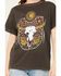 Image #3 - Girl Dangerous Women's Steer Head Rose Relaxed Short Sleeve Graphic Tee, Black, hi-res