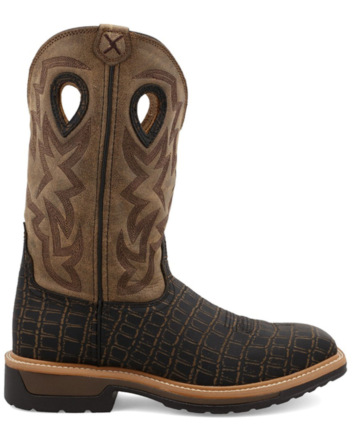 Image #2 - Twisted X Men's Lite Western Work Boots - Alloy Toe, Black, hi-res