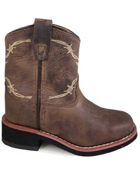 Image #1 - Smoky Mountain Toddler Boys' Logan Western Boots - Broad Square Toe , Brown, hi-res