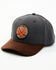 Image #1 - Hawx Men's Two-Tone Circle Patch Ball Cap, Dark Grey, hi-res