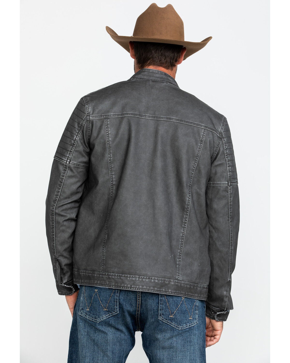 Image #2 - Moonshine Spirit Men's Gearhead Washed Faux Leather Moto Jacket , , hi-res