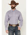 Image #1 - George Strait by Wrangler Men's Paisley Print Long Sleeve Button-Down Stretch Western Shirt, Purple, hi-res
