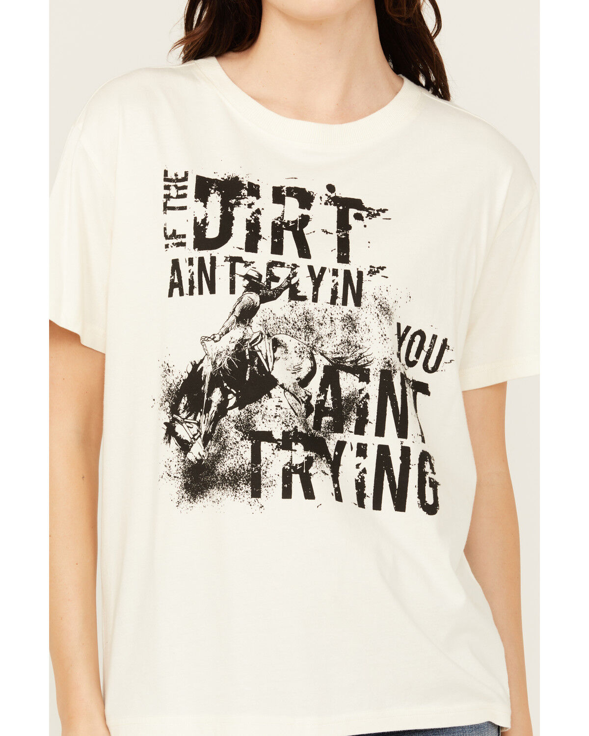 Image #3 - Shyanne Women's Dirt Flying Short Sleeve Graphic Tee, Off White, hi-res