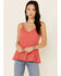 Idyllwind Women's Godet Tank Top , Coral, hi-res