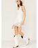 Image #2 - Boot Barn X Double D Ranch Women's Exclusive Rhinestone & Fringe Bridal Skirt, White, hi-res