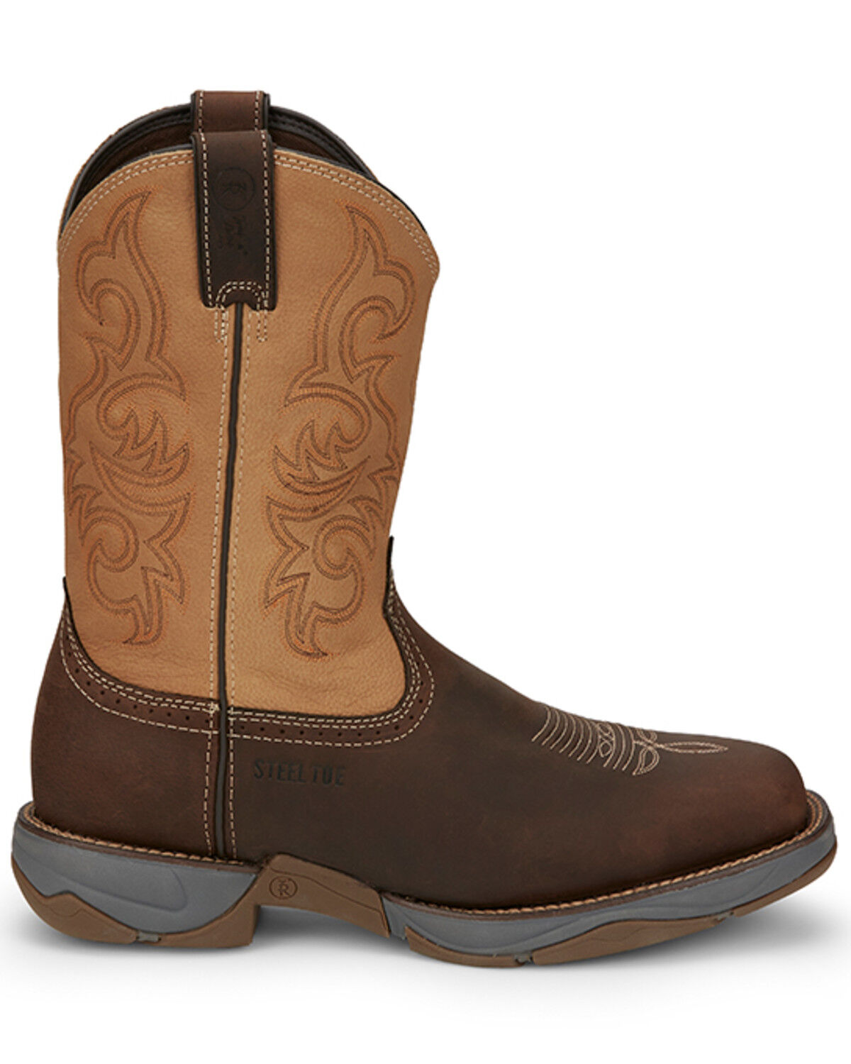 Image #2 - Tony Lama Men's Dusty Junction Work Boots - Steel Toe, Brown, hi-res