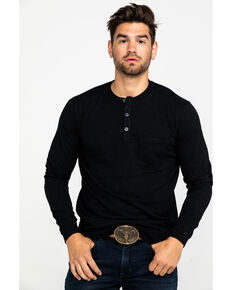 Moonshine Spirit Men's Tacoma Distressed Wash Pullover Long Sleeve Shirt , Black, hi-res