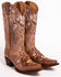 Shyanne Women's Maisie Floral Embroidered Western Leather Boots - Snip Toe, Brown, hi-res