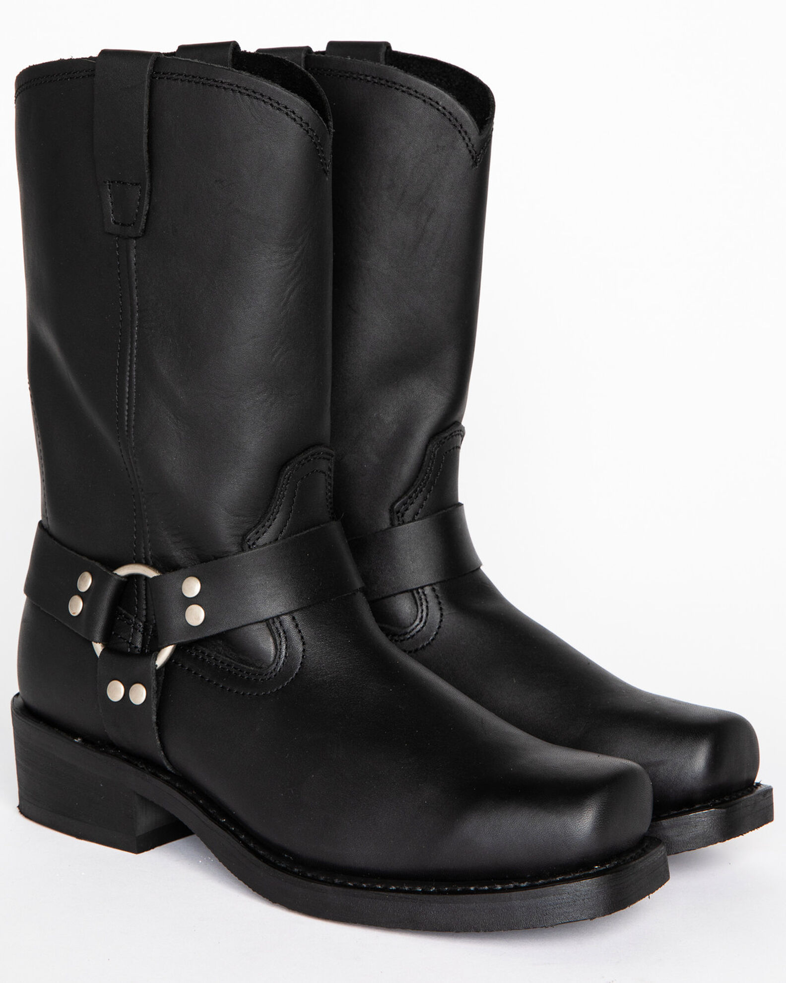 Men's pull on clearance square toe boots