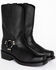 Image #1 - Brothers and Sons Men's Pull-On Motorcycle Boots - Square Toe, Black, hi-res