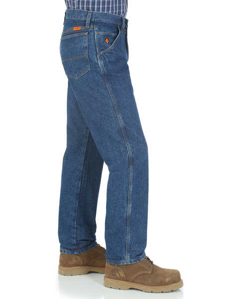 Image #2 - Wrangler Men's FR Relaxed Fit Work Jeans , Indigo, hi-res