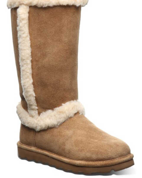 Bearpaw Women's Kendall Pull-On Boots - Round Toe , Brown, hi-res