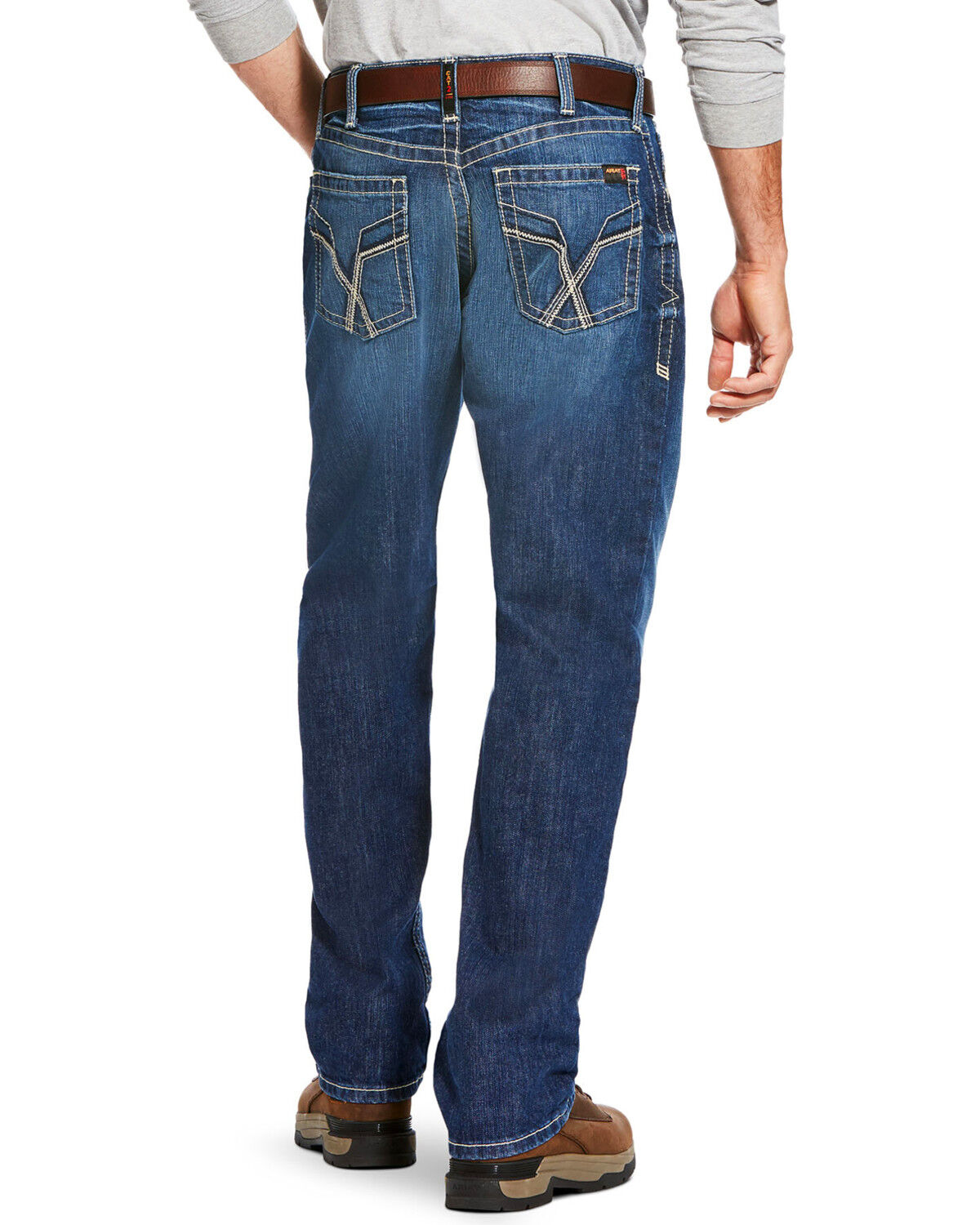 Image #1 - Ariat Men's FR M3 Vortex Loose Fit Straight Work Jeans, Blue, hi-res