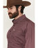 Image #2 - Cinch Men's Floral Print Long Sleeve Button-Down Western Shirt, Purple, hi-res