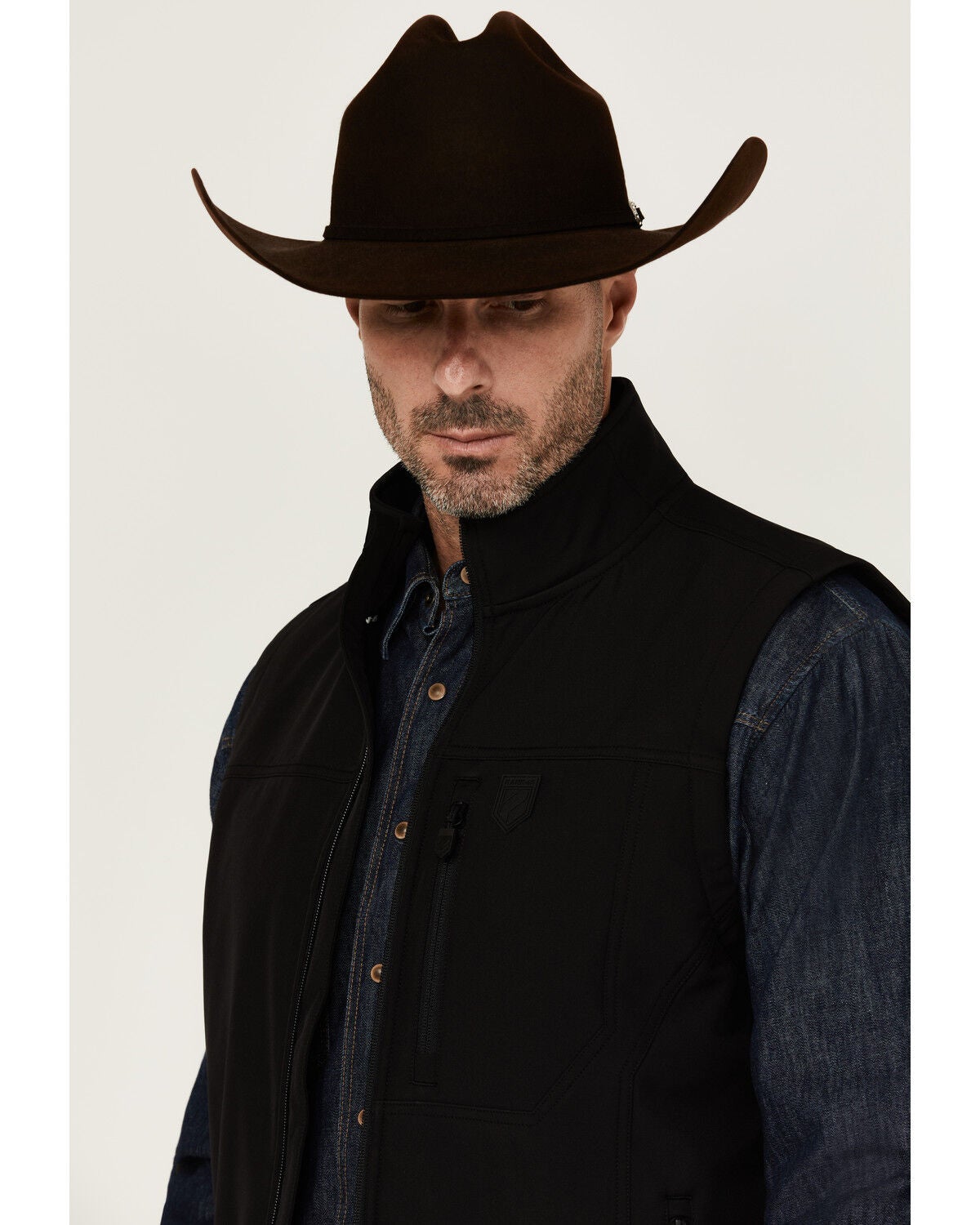 Image #2 - RANK 45&reg; Men's Hadwick Softshell Vest - Big, Black, hi-res