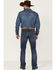 RANK 45 Men's Unbroken Medium Dark Wash Stretch Stackable Straight Jeans , Dark Medium Wash, hi-res