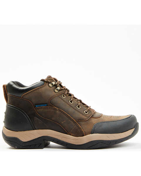 Image #2 - Cody James Men's Endurance Corral Lace-Up WP Soft Work Hiking Boots , Chocolate, hi-res
