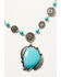 Image #2 - Shyanne Women's Canyon Sunset Concho Turquoise Necklace, Silver, hi-res