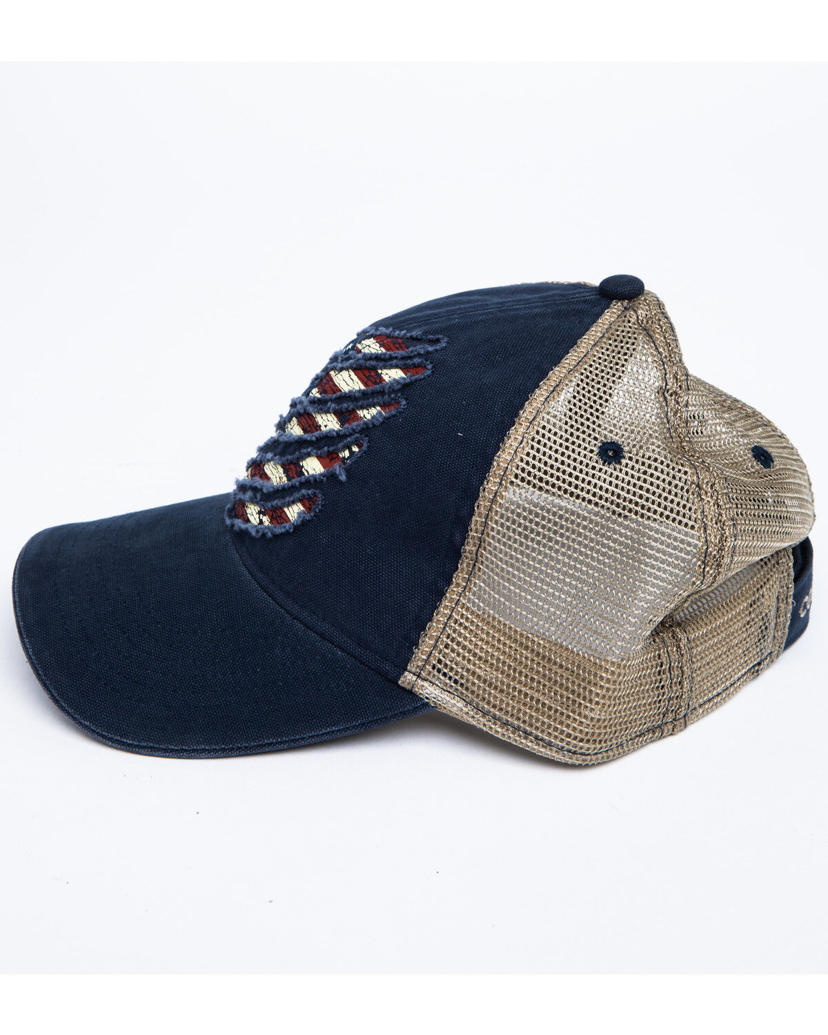 Image #2 - Cody James Men's Ripped Flag Mesh Ball Cap, Blue, hi-res