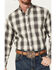 Image #3 - Stetson Men's Plaid Print Long Sleeve Button-Down Western Shirt, Dark Green, hi-res