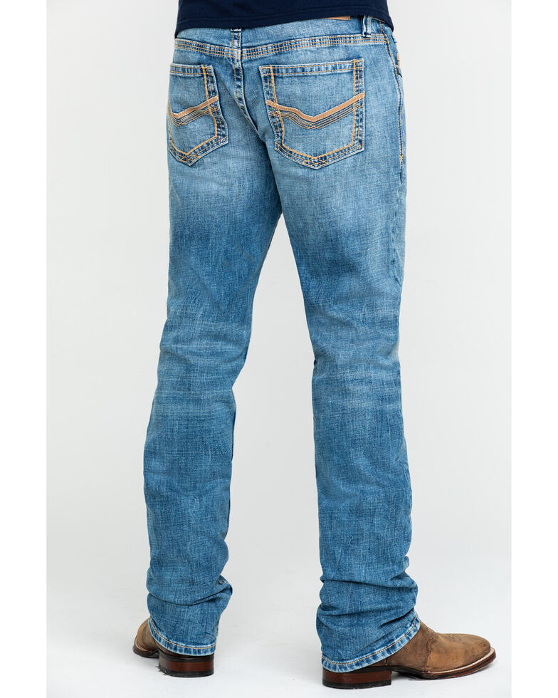 Cody James Core Men's Clover Leaf Light Wash Stretch Slim Straight Jeans , Blue, hi-res