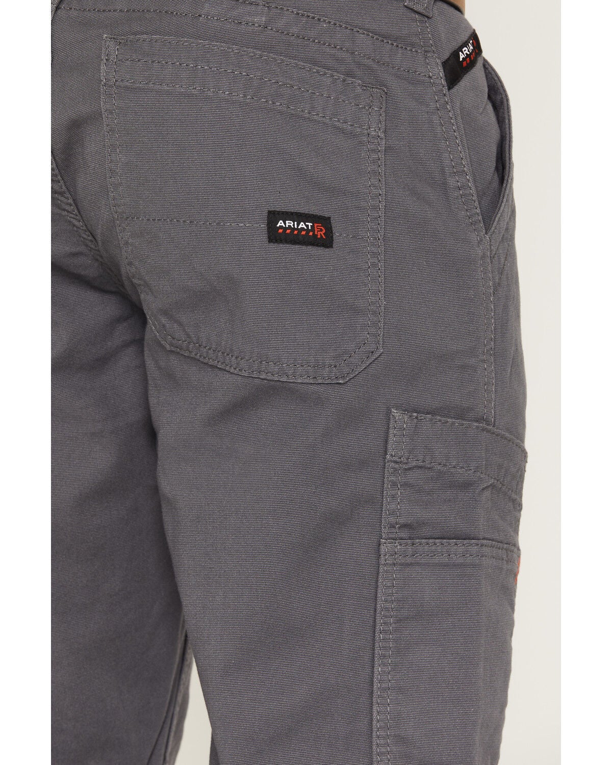 Image #4 - Ariat Men's Grey FR M5 Duralight Stretch Canvas Straight Work Pants - Big, Grey, hi-res