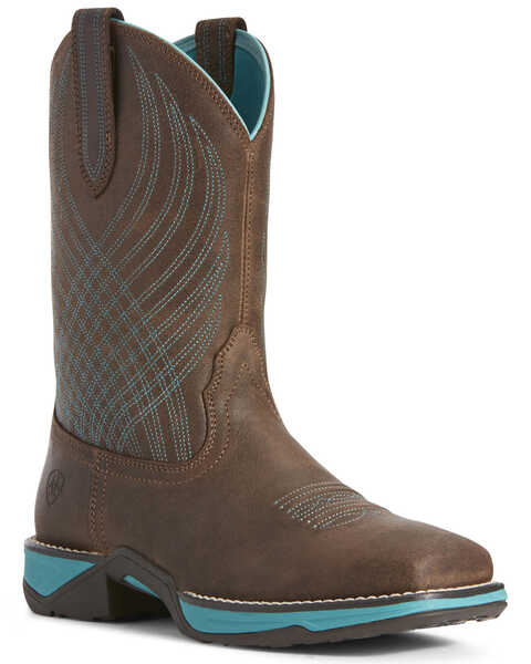 Ariat Women's Anthem Java Western Performance Boots - Square Toe, Brown, hi-res