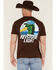 Image #1 - Changes Men's Keystone Light Duck Short Sleeve Graphic T-Shirt, Dark Brown, hi-res