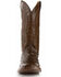 Image #8 - Ferrini Men's Cognac Full Quill Ostrich Western Boots - Broad Square Toe, Chocolate, hi-res