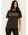 Image #1 - Rock & Roll Denim Women's Rodeo Short Sleeve Graphic Tee, Black, hi-res