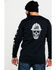 Image #1 - Ariat Men's FR Roughneck Back Skull Graphic Long Sleeve Work T-Shirt - Tall, Black, hi-res
