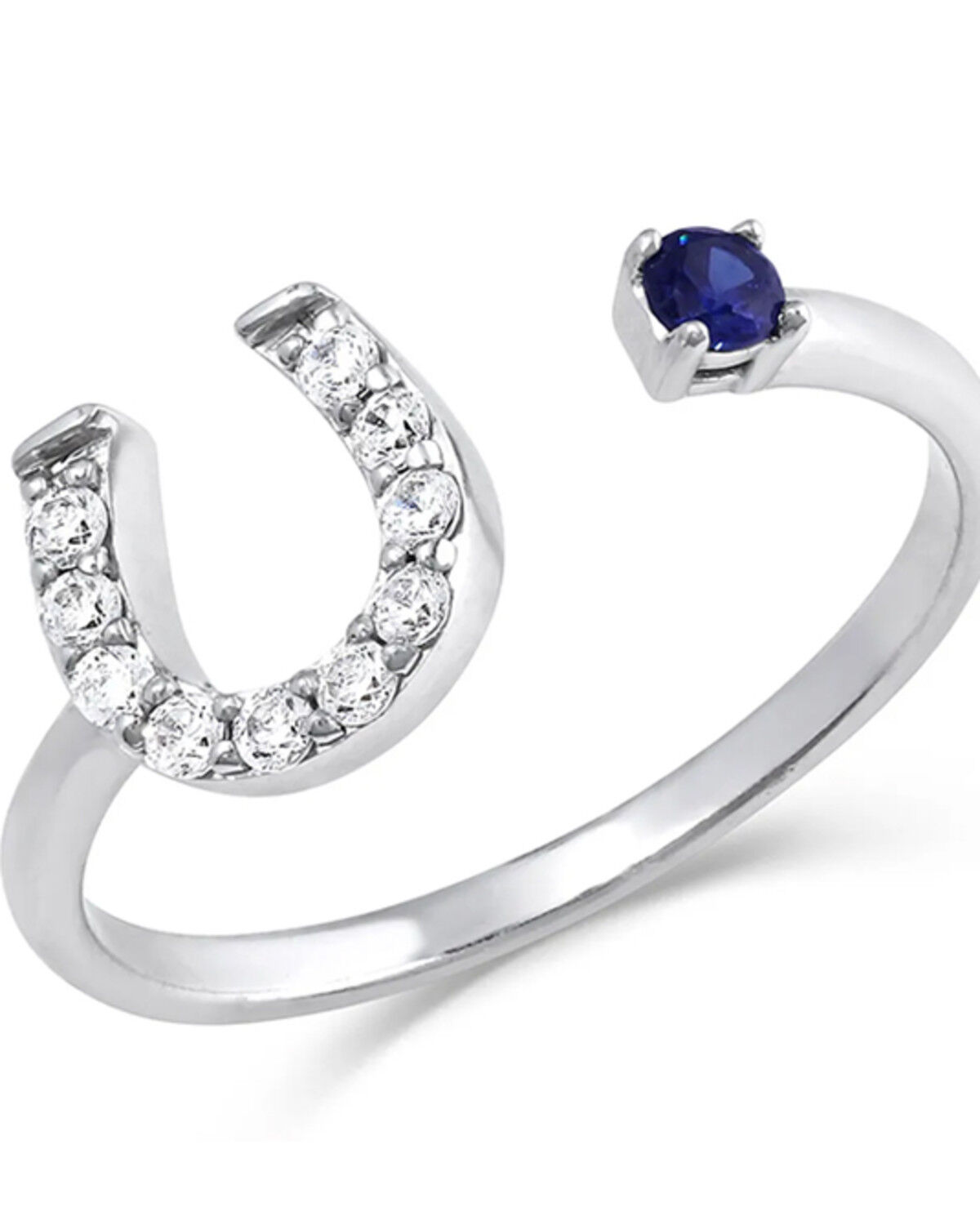 Image #1 - Montana Silversmiths Women's Something For Luck Open Ring, Silver, hi-res