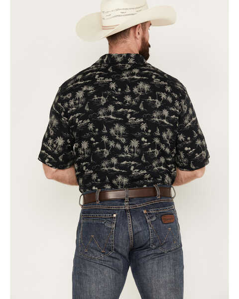 Image #4 - Wrangler Men's Coconut Cowboy Western Snap Shirt, Black, hi-res