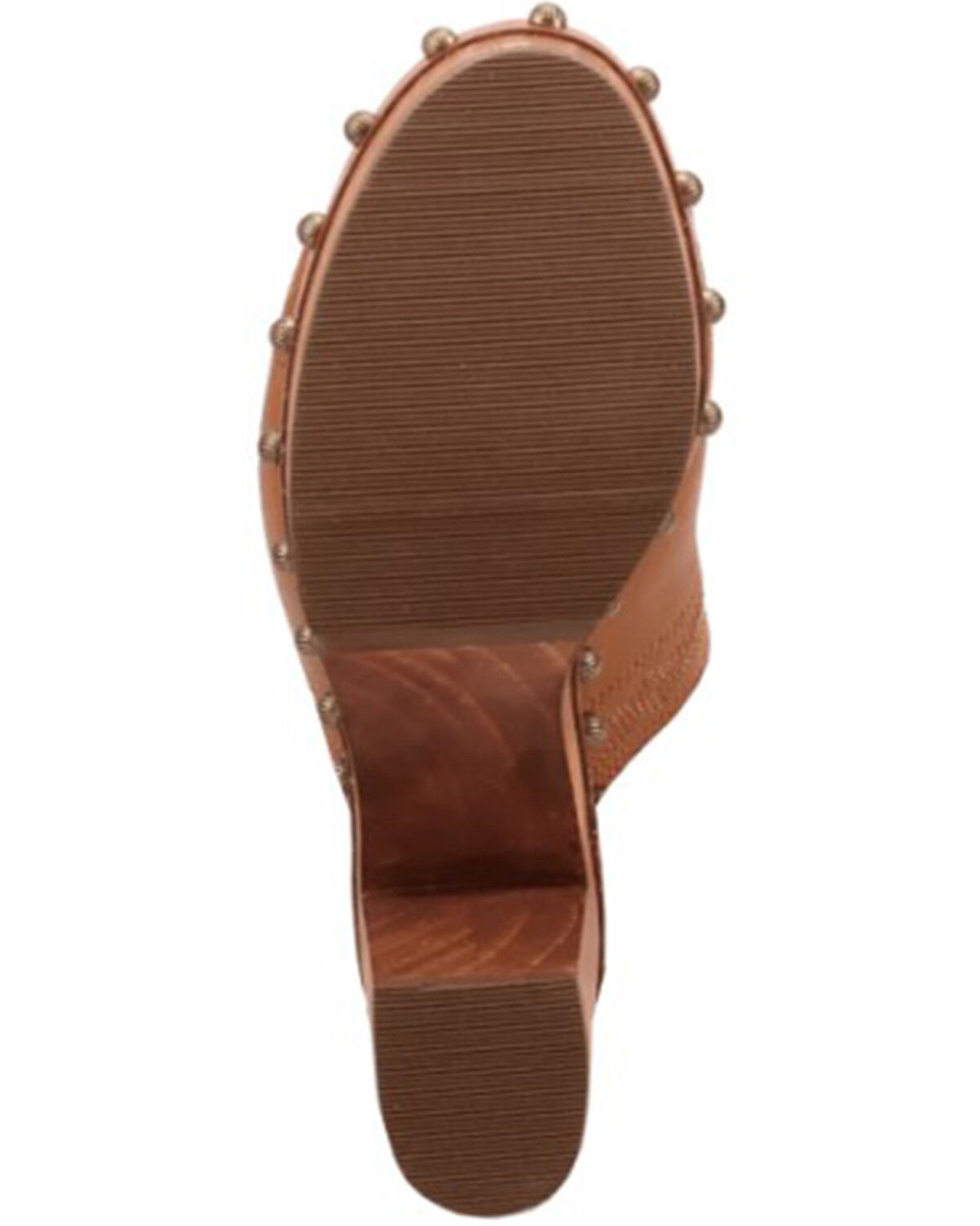 Image #7 - Dingo Women's Clover Wooden Sandals, Tan, hi-res