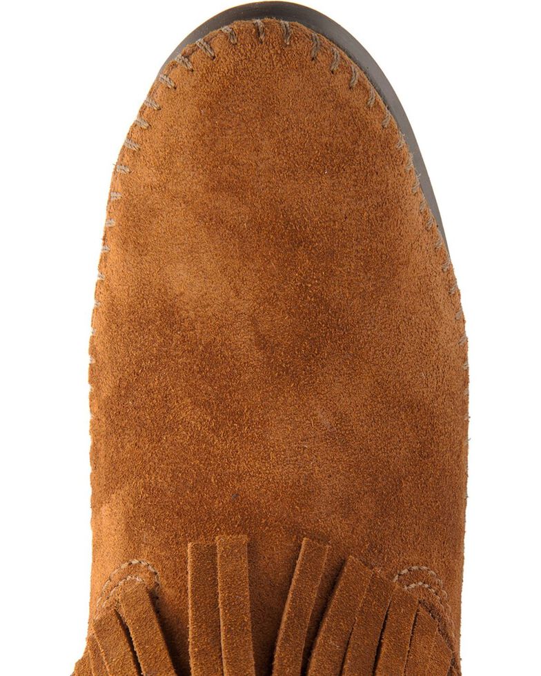 Minnetonka Tall Fringed Boots, Brown, hi-res