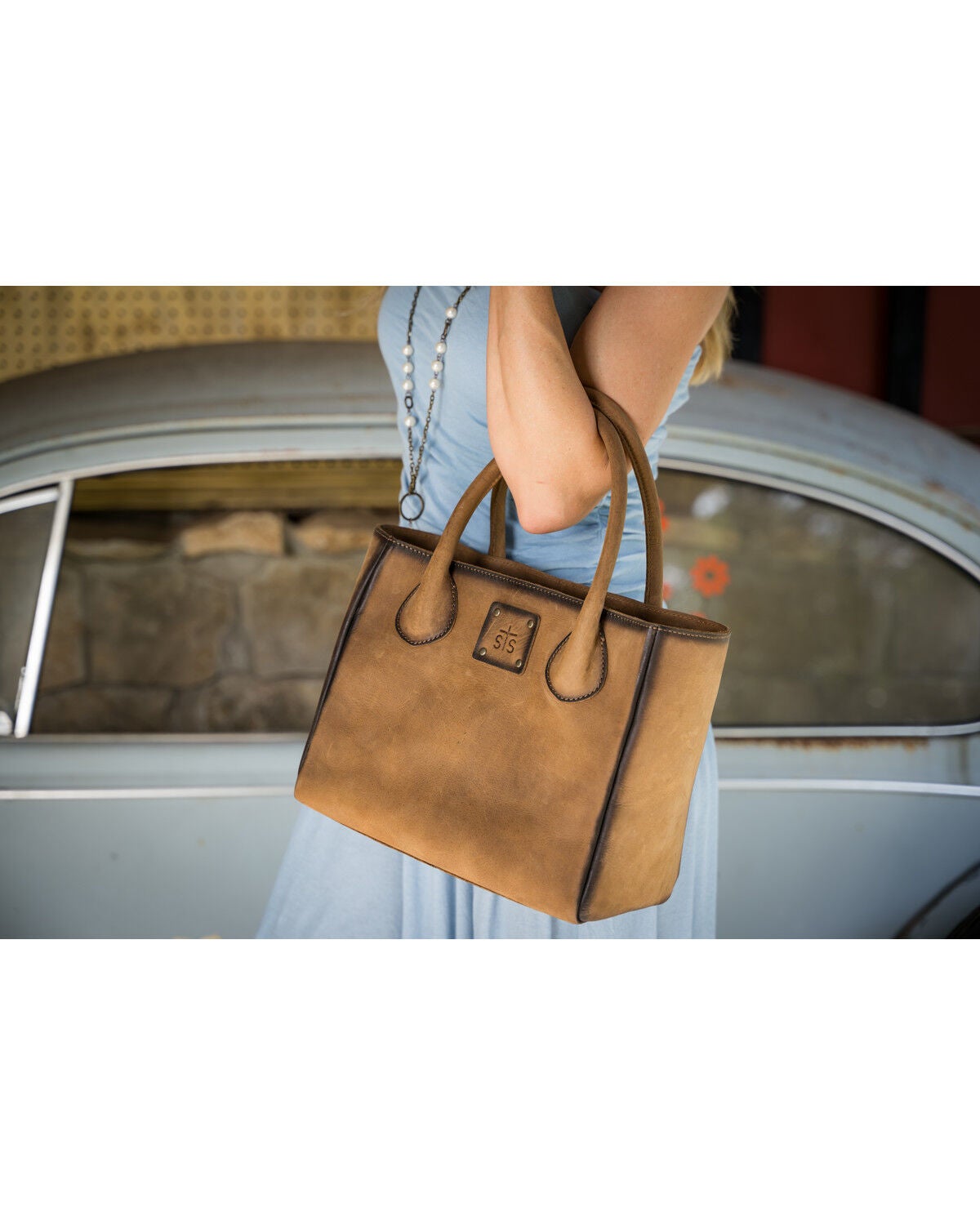 Image #8 - STS Ranchwear By Carroll Women's Baroness Basic Bliss Satchel Crossbody Bag, Brown, hi-res