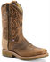 Image #1 - Double H Men's Ice Roper Western Work Boots - Steel Toe, Bark, hi-res