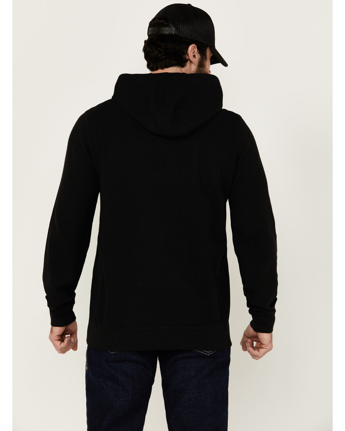Image #4 - Brothers and Sons Men's Vander Solid Hooded Sweatshirt, Black, hi-res