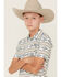 Image #2 - Ariat Boys' Southwestern Print Short Sleeve Button-Down Polo Shirt, Tan, hi-res