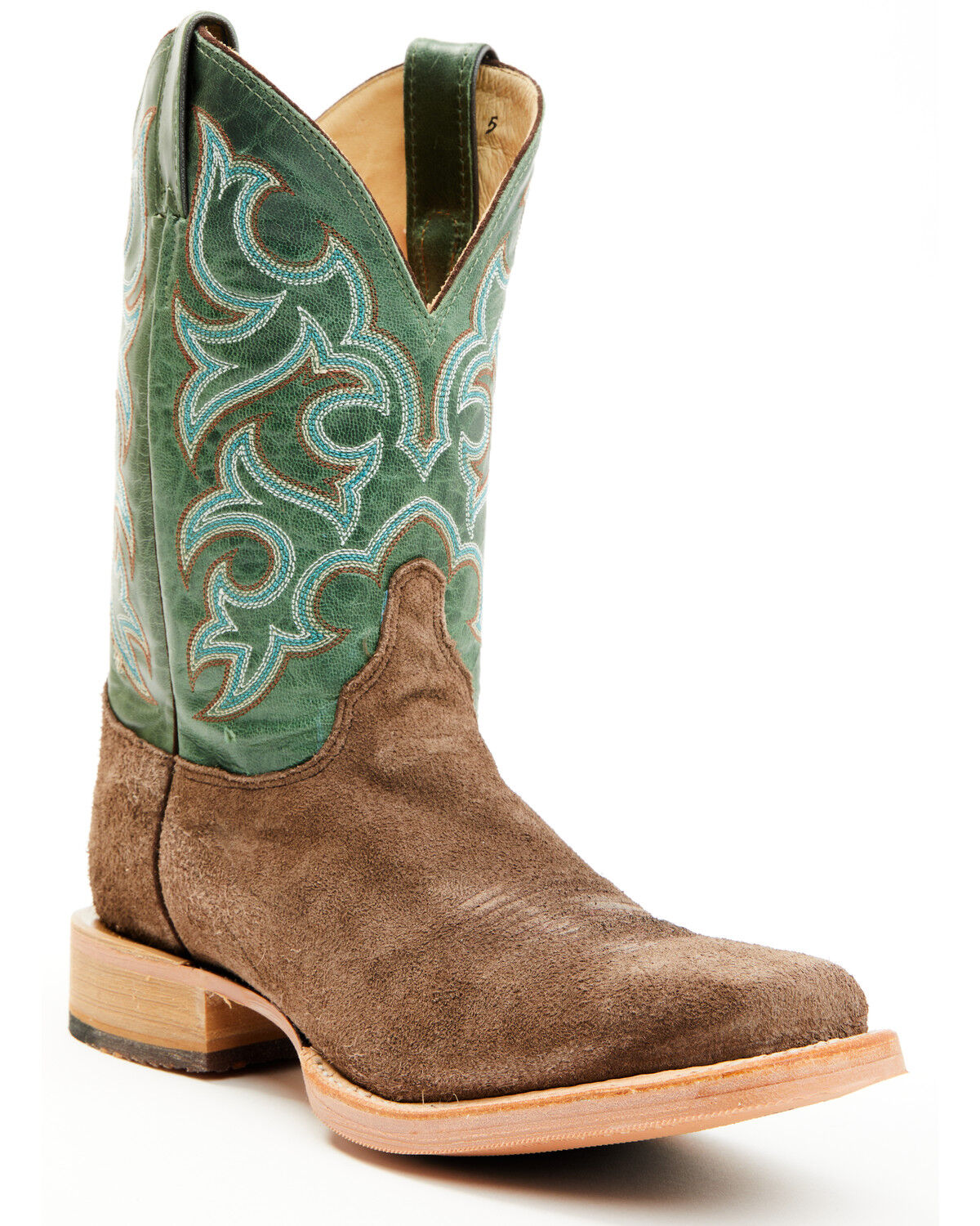Image #1 - Justin Men's Fergus Roughout Western Boots - Square Toe, Chocolate, hi-res