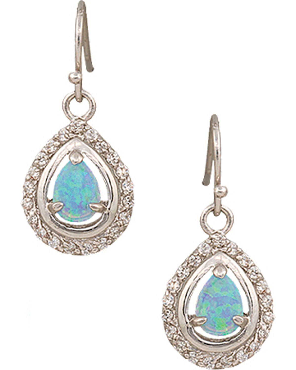 Montana Silversmiths Women's Canyon Colors River Lights on Ice Teardrop Earrings, Silver, hi-res