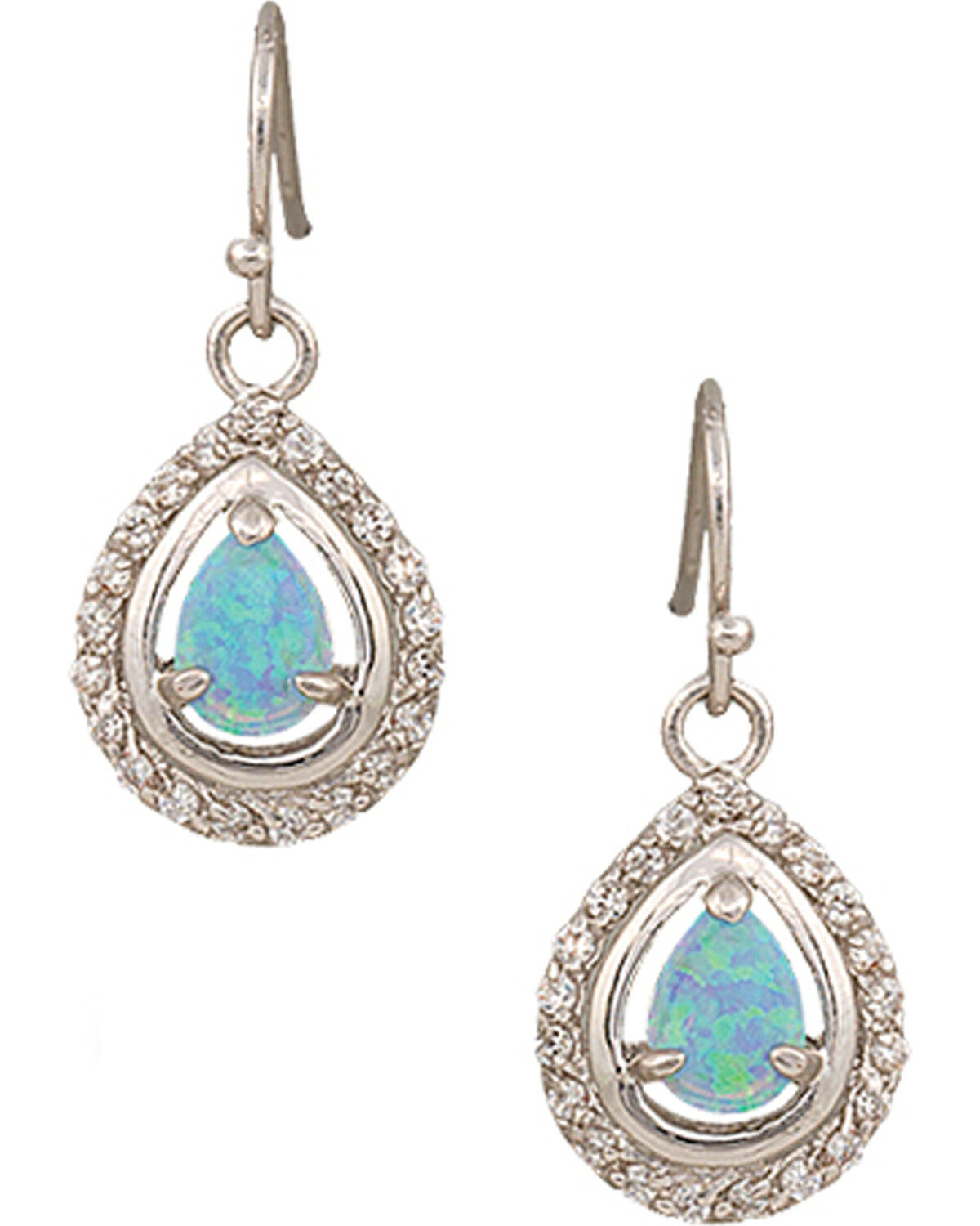 Image #1 - Montana Silversmiths Women's Canyon Colors River Lights on Ice Teardrop Earrings, Silver, hi-res