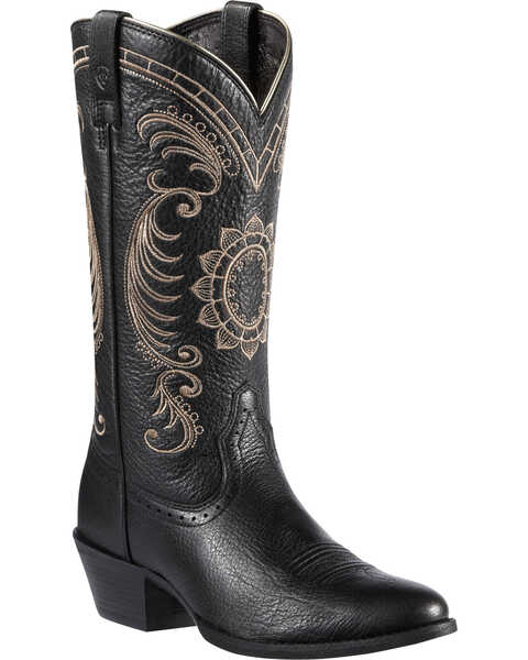 Image #1 - Ariat Women's Magnolia Sunflower Stitch Western Boots - Medium Toe, , hi-res