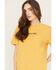 Image #4 - White Crow Women's Run Wild Short Sleeve Graphic Tee, Yellow, hi-res