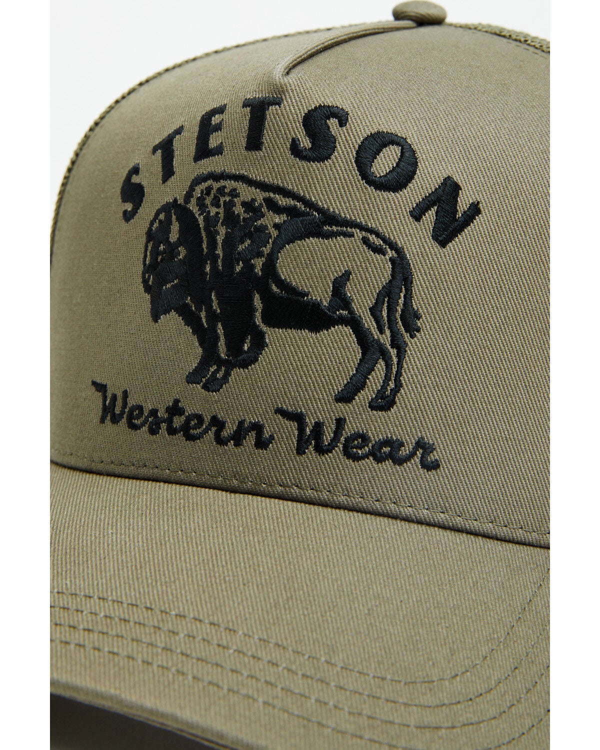 Image #2 - Stetson Women's Bison Ball Cap, Olive, hi-res