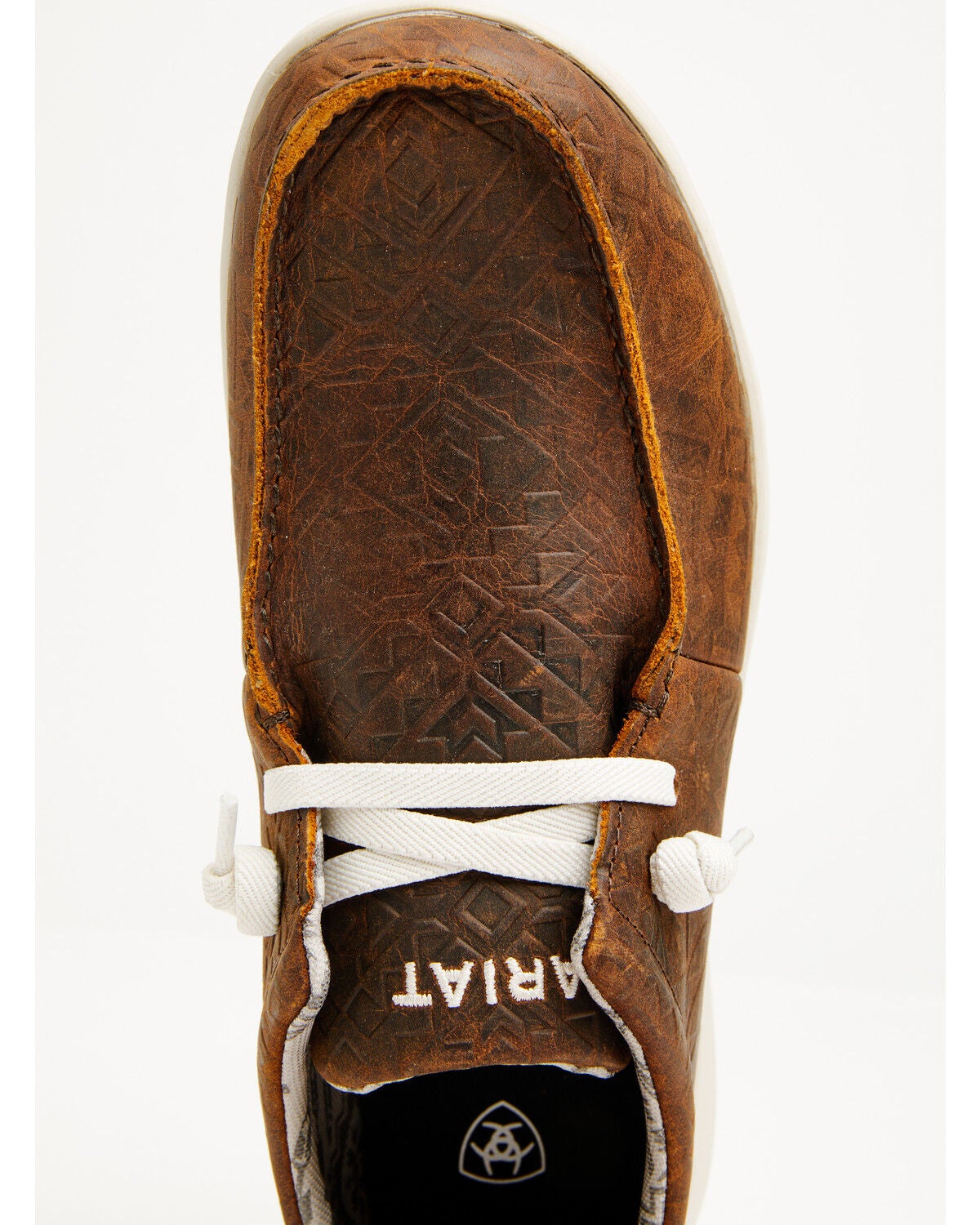 Image #6 - Ariat Men's Hilo Blanket Embossed Casual Shoes - Moc Toe, Mahogany, hi-res