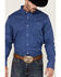 Image #3 - RANK 45® Men's High Roller Geo Print Long Sleeve Button-Down Western Shirt , Blue, hi-res