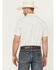 Image #4 - Gibson Trading Co Men's Sun Dial Geo Print Short Sleeve Snap Stretch Western Shirt, White, hi-res