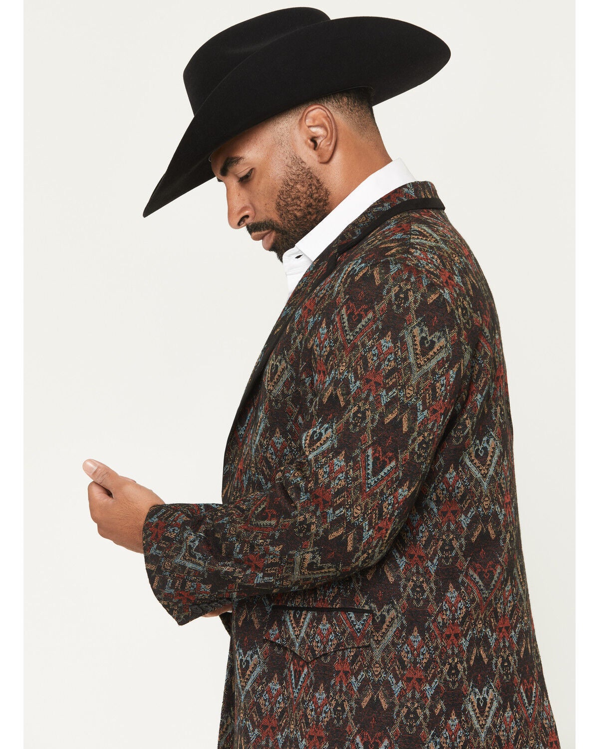 Image #2 - Cody James Black 1978&reg; Men's Tapestry Button-Down Sportcoat, Black, hi-res
